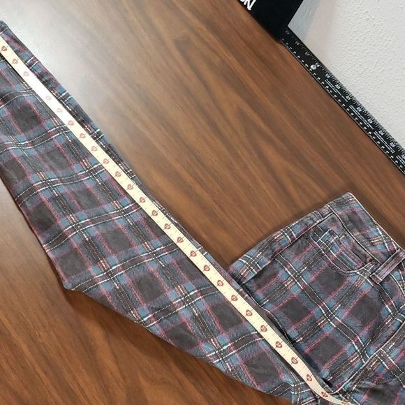 PAIGE Womens HOXTON ANKLE High-Rise Skinny Black Atlantic Tartan Plaid Jeans 26 - Picture 13 of 14